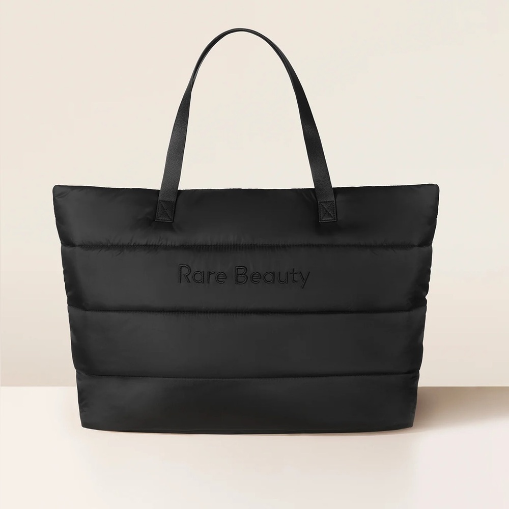 Like New Rare Beauty Puffy Traveler Tote - Black